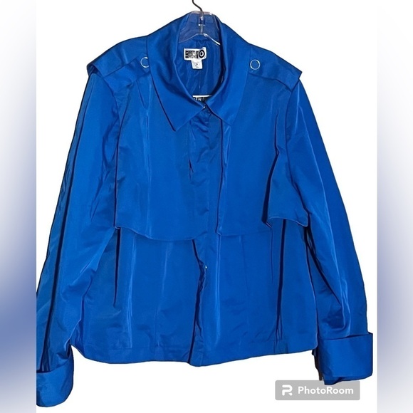 NWT Black History Blue Sammy B Plus Size Shacket Rain boho spring jacket 4X - Picture 7 of 7